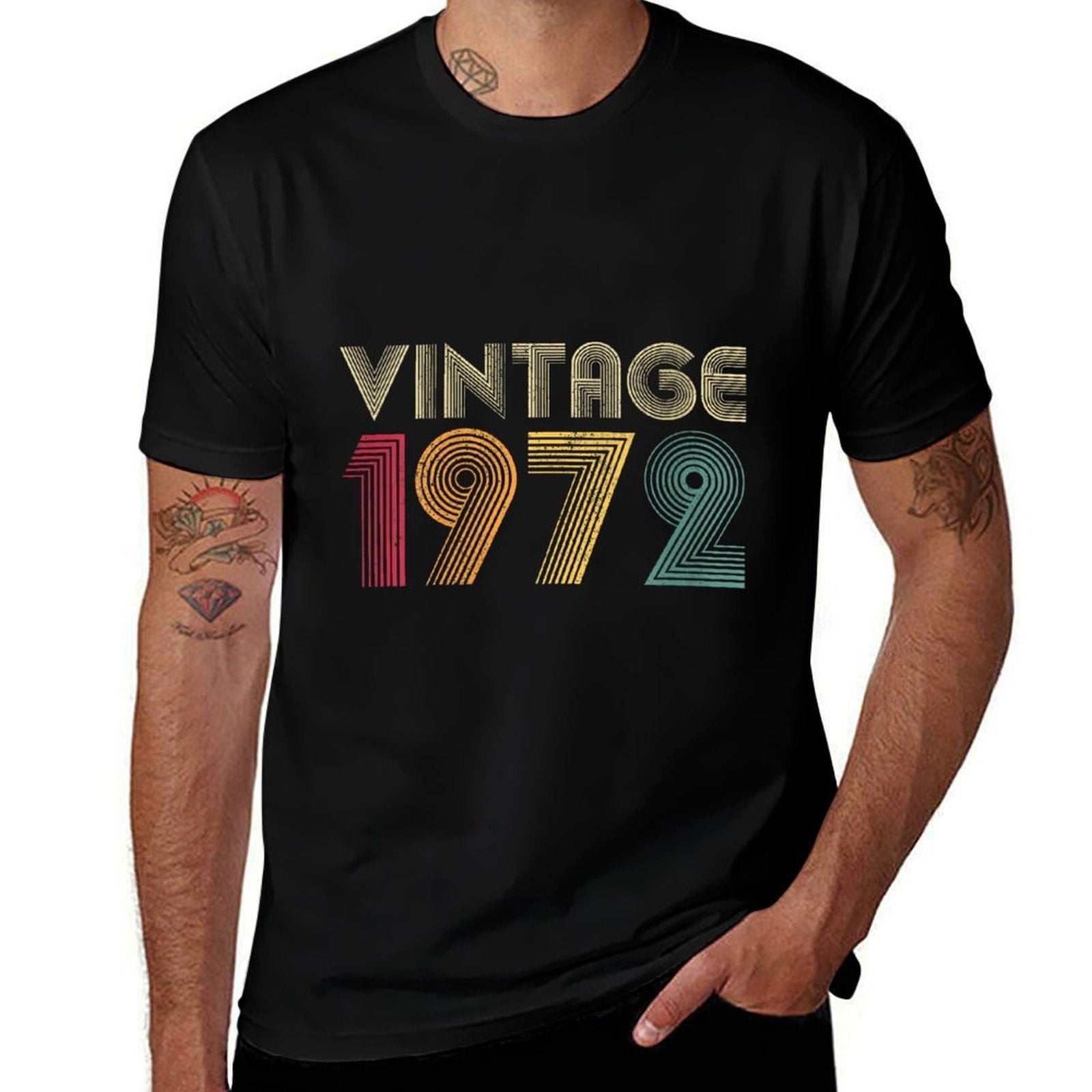 Womens Vintage 1972 53rd Birthday Gift Retro 53 Years Old  Relaxed-fit T-Shirt