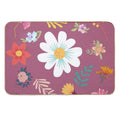 Random Floral Pattern 6 Tapestry Pink Background  Fade-Resistant Bath Mat