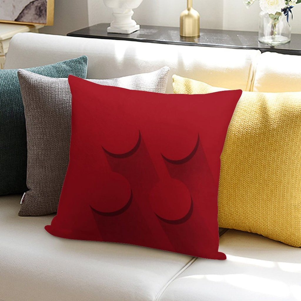 Red Brick Soft Durable Construction Throw Pillow