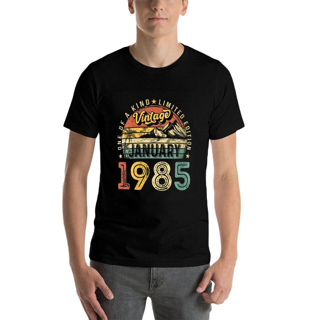 Womens Vintage 40th Birthday Gift Vintage January 1985 Men Women  Moisture-wicking T-Shirt