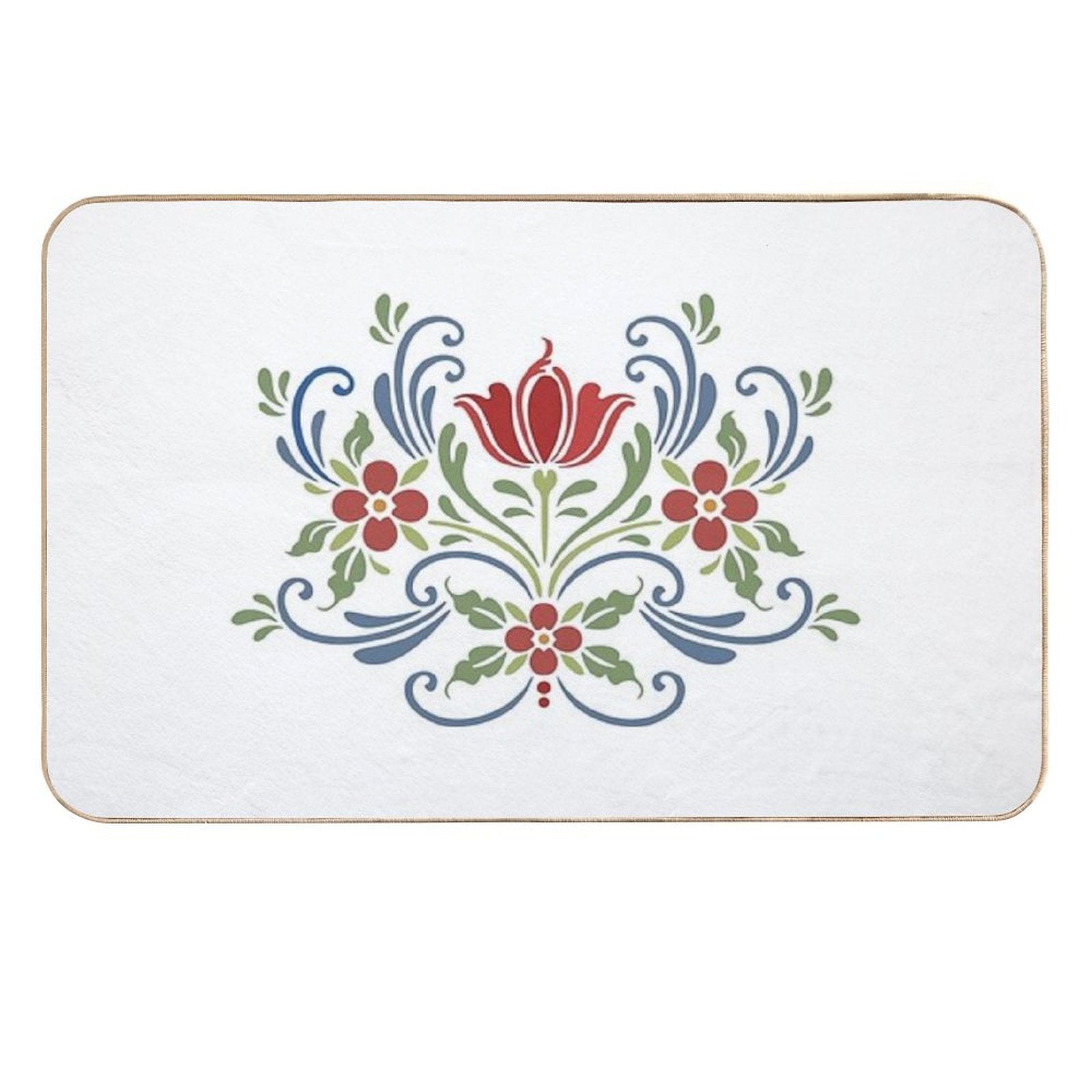 Scandinavian Flowers  Pet-Safe Bath Mat