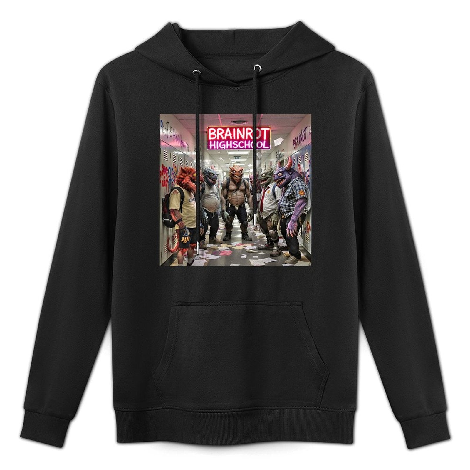 Funny Italian Brainrot Trendy Viral AI Animal Internet Meme Durable Construction Hoodie