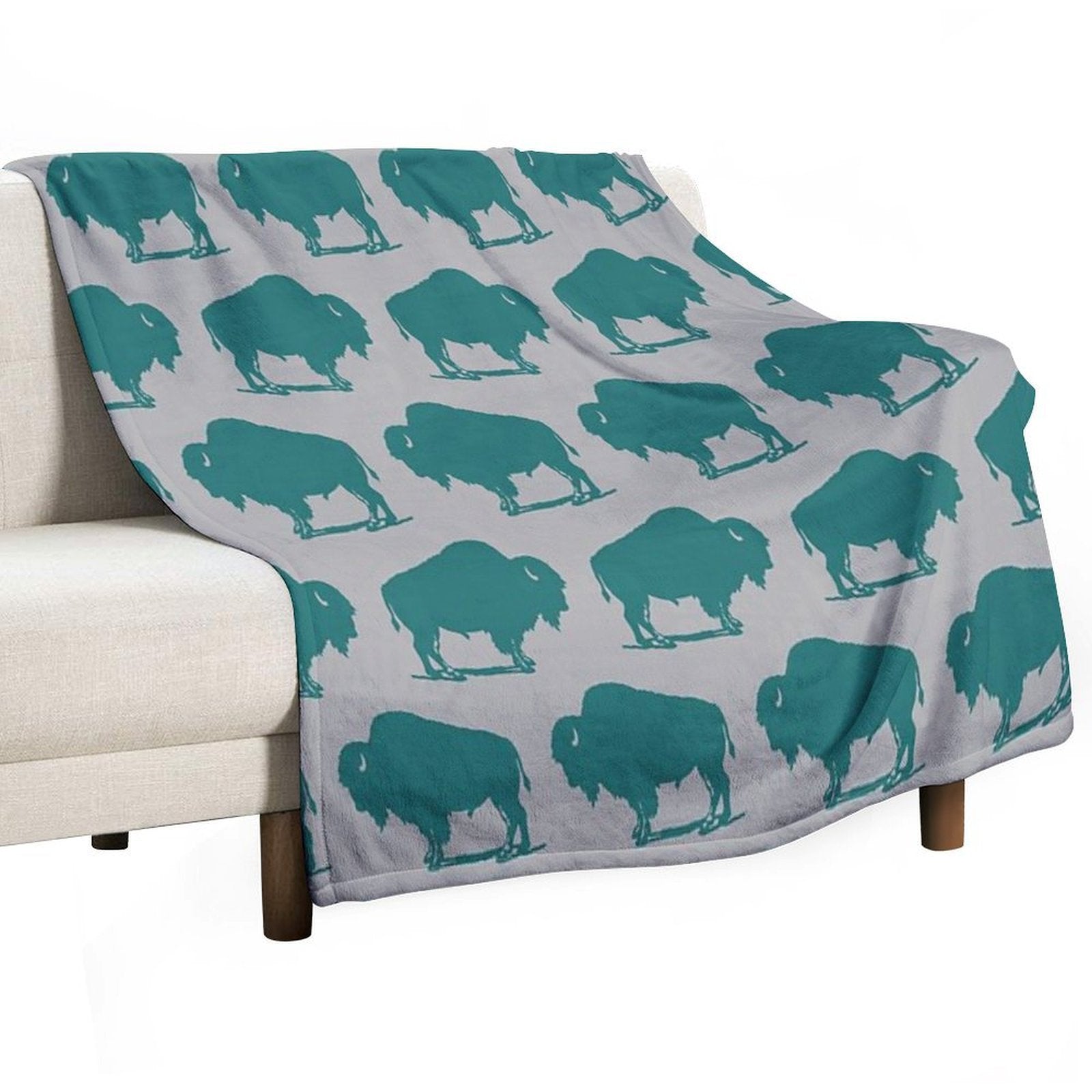 Buffalo Bison Pattern 226 Durable Throw Blanket