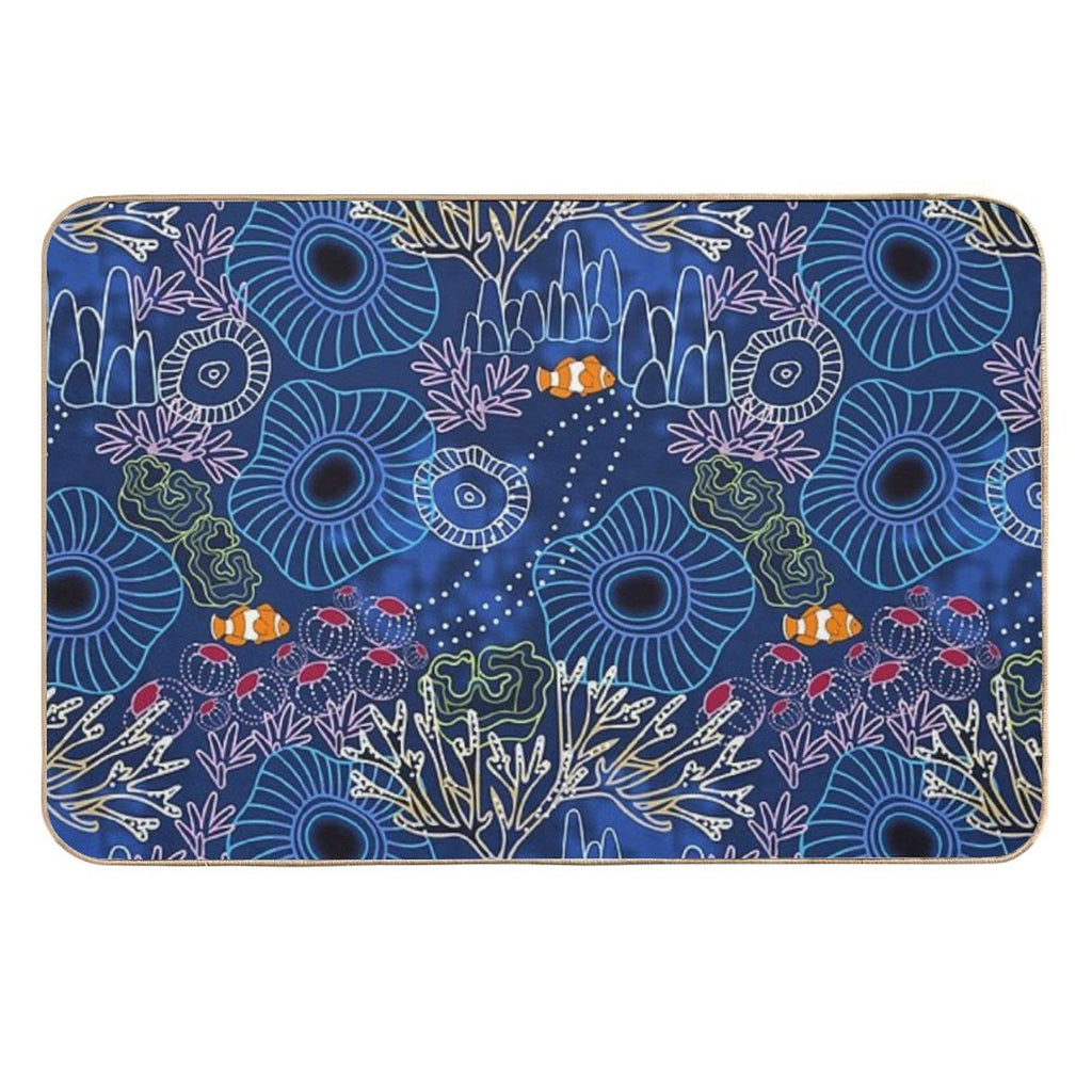 Coral Reef with Clown Fish Durable Bath Mat