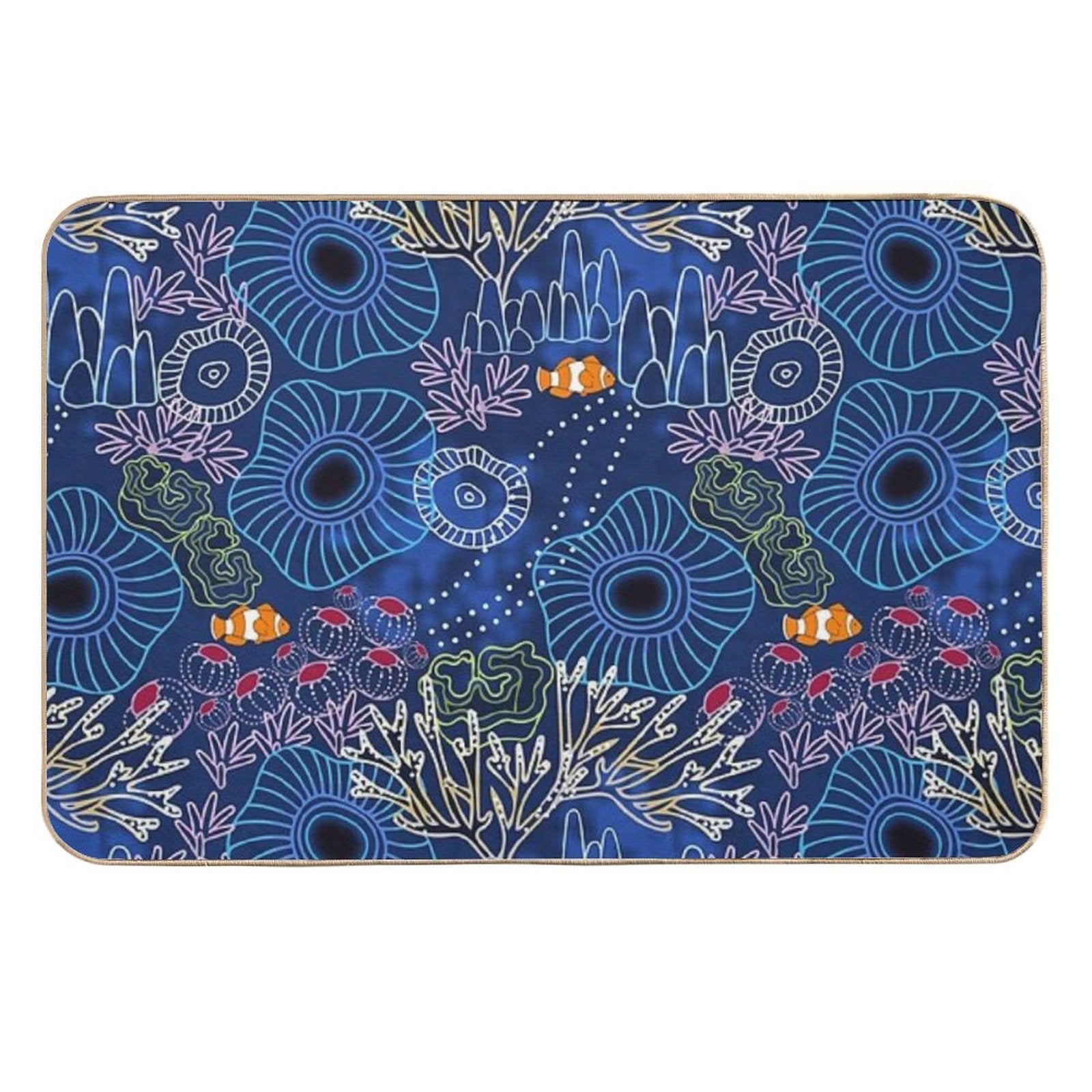 Coral Reef with Clown Fish Durable Bath Mat