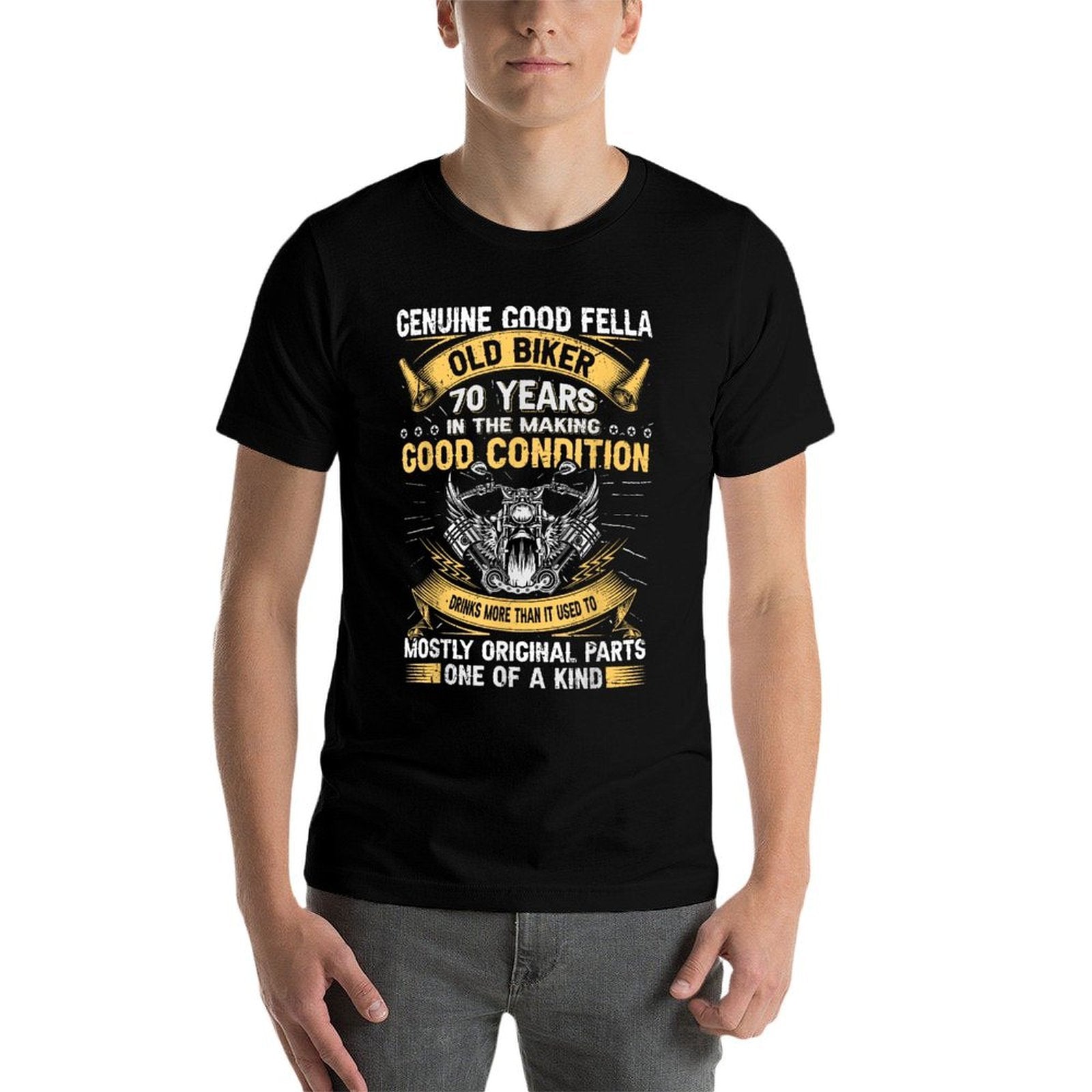 Old Biker 70 Years In The Making 70th Birthday Biker  Breathable T-Shirt