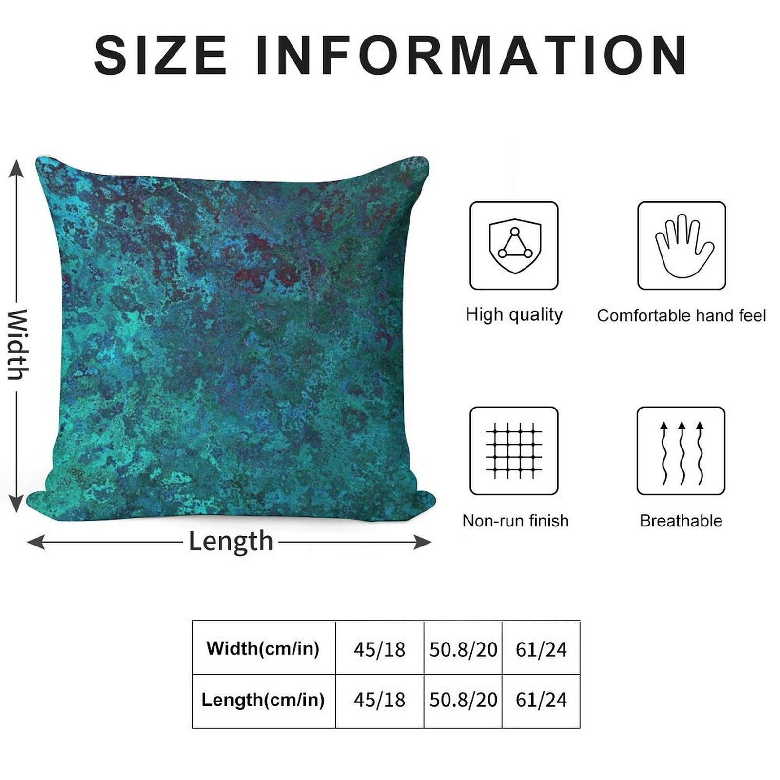 Shimmering Ocean Blue Soft Home Decor Throw Pillow