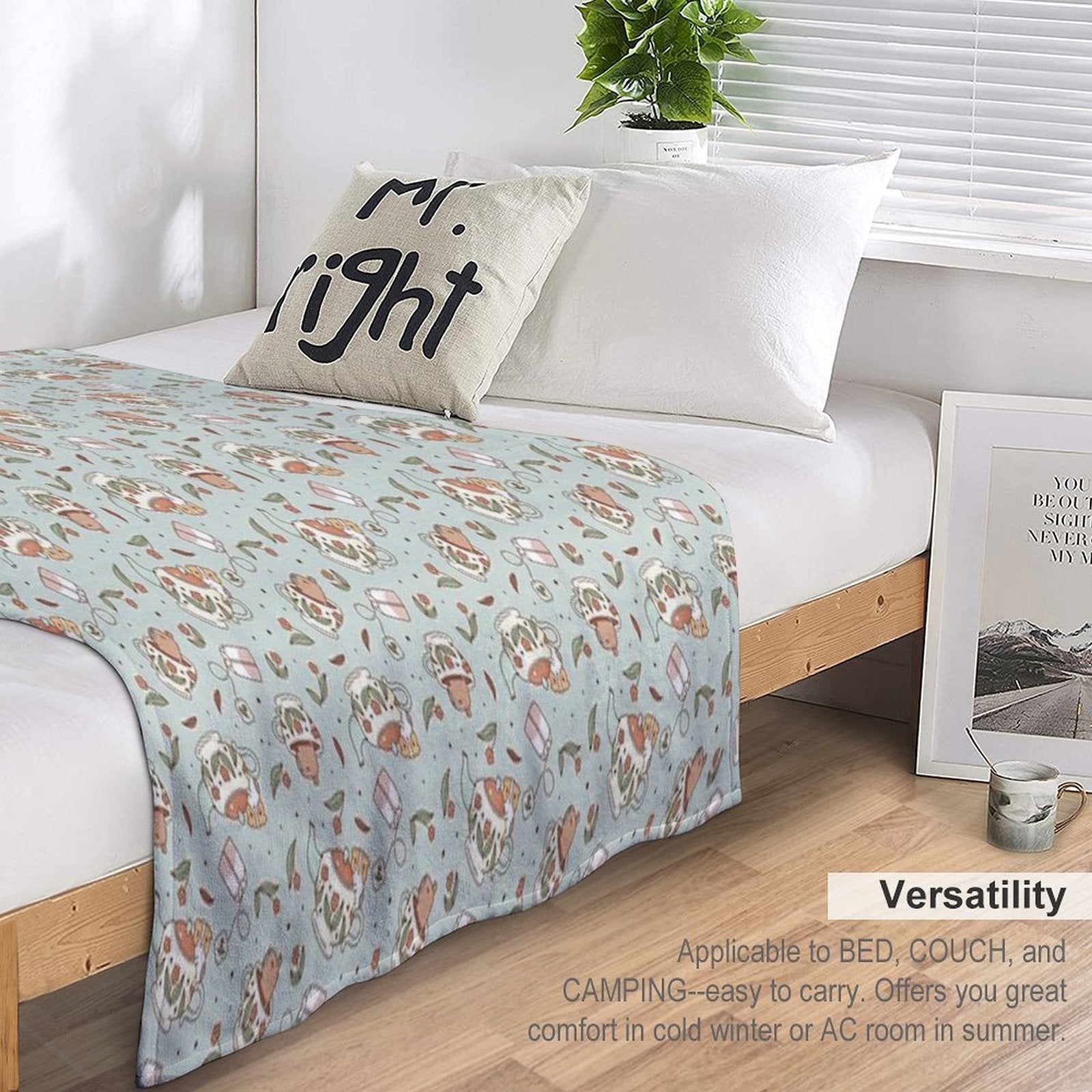 Guinea Pig And Capybara Tea Party Pattern, Bubu And Moonch Versatility Throw Blanket