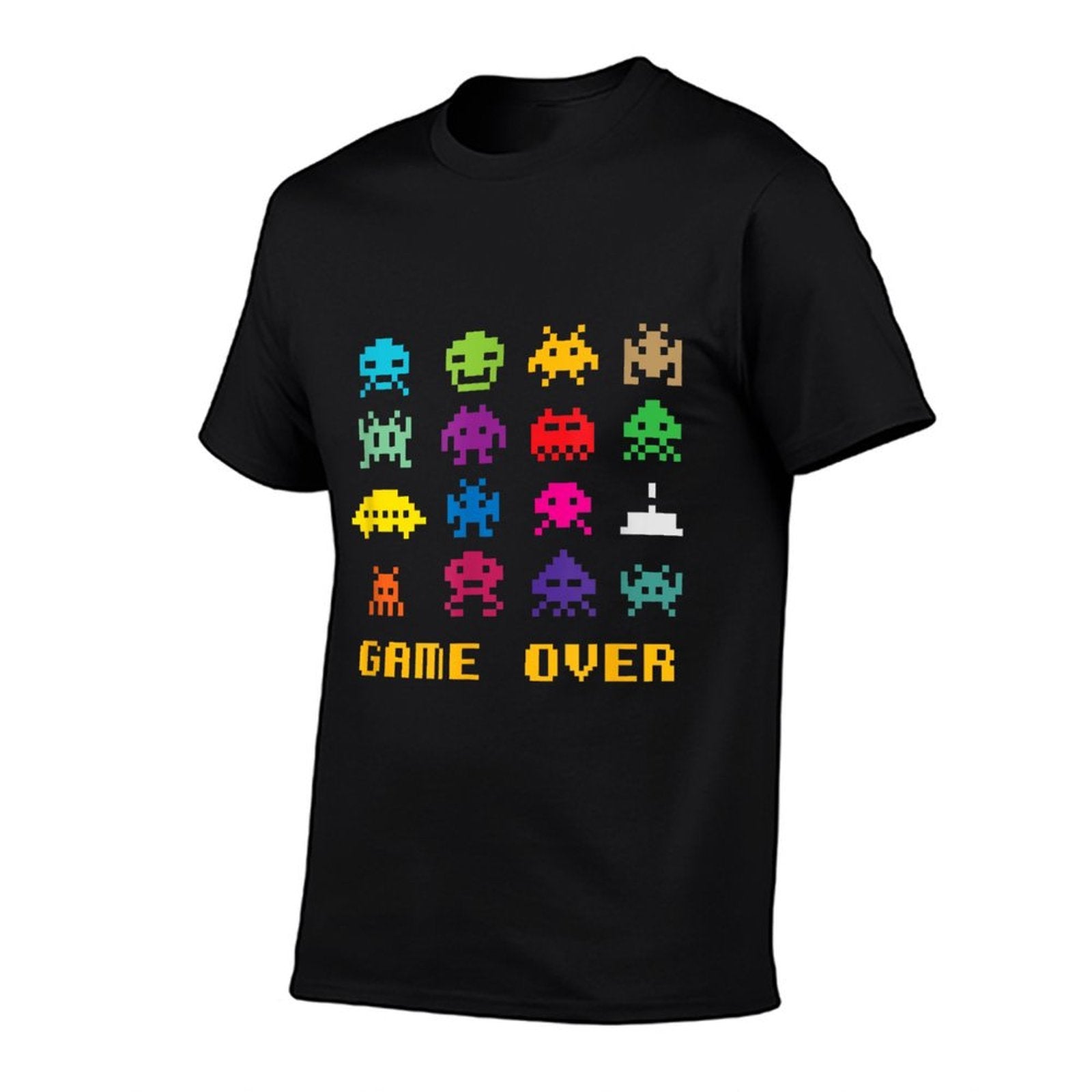 Game Over Retro Alien Invaders Tshirt 80s 8-bit Video Game  Breathable T-Shirt