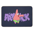 Boo Patrick Star with Purple Graffiti  Repositionable Bath Mat