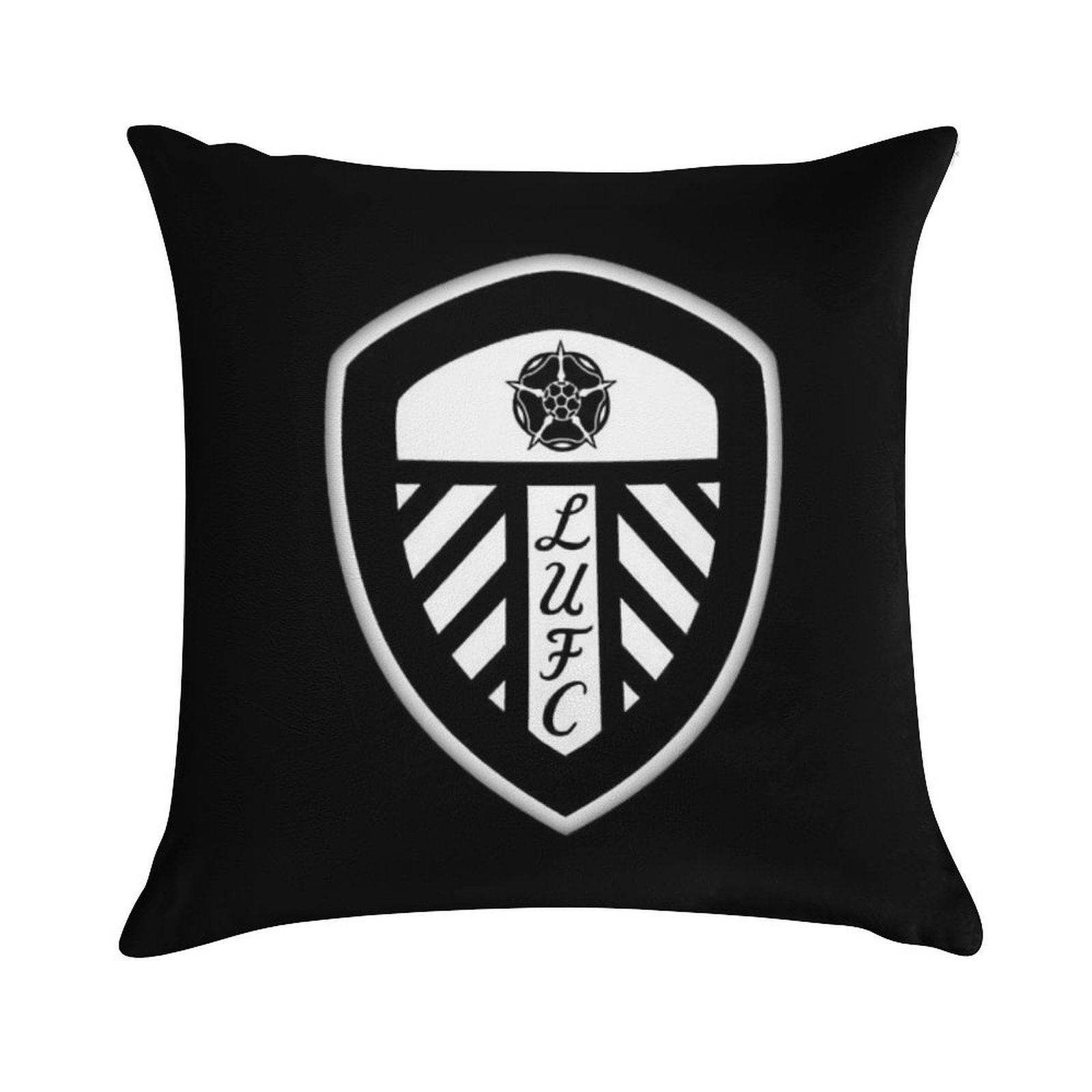 Art White on Black Leeds Soft Gift Ready Throw Pillow