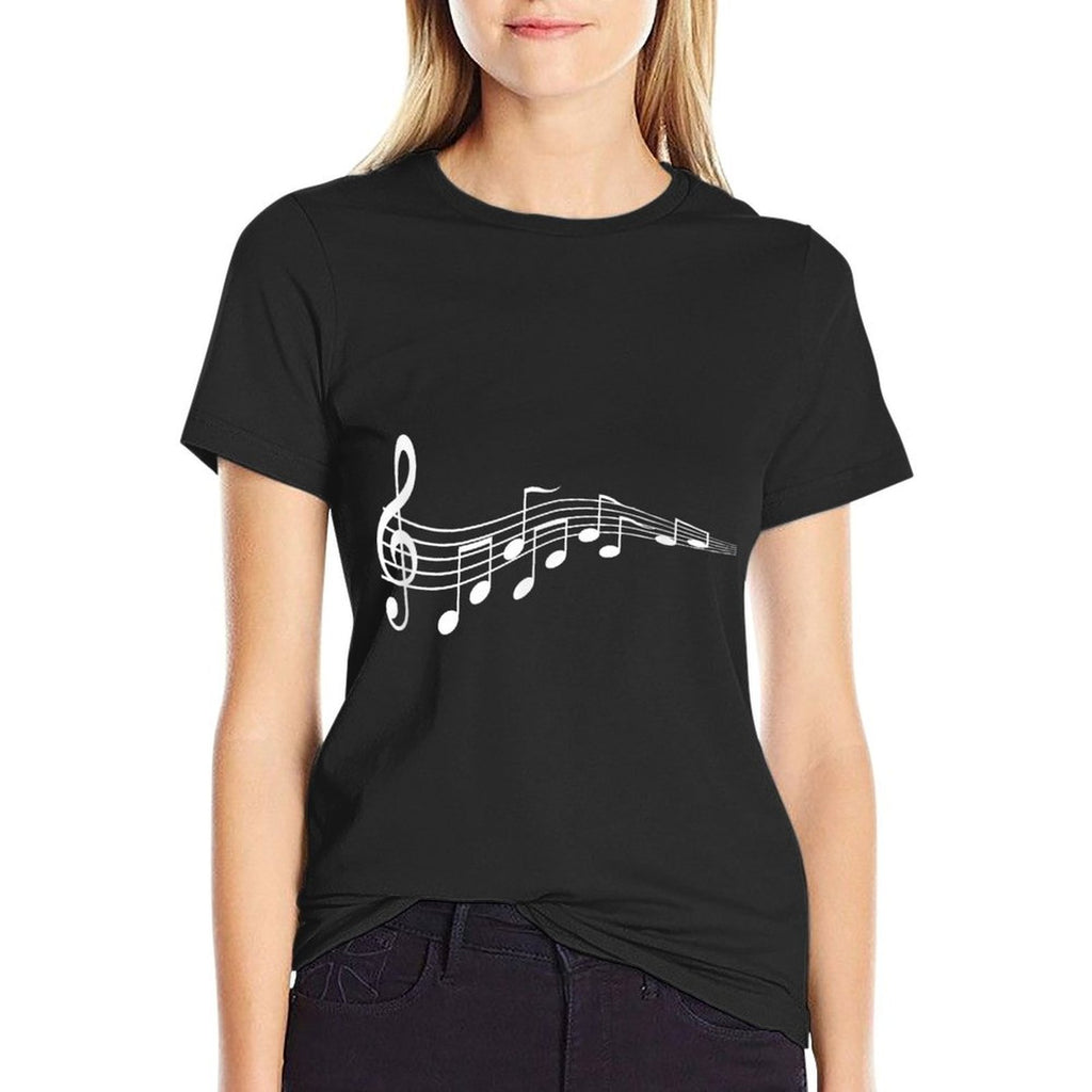 Musical Notes Music Dad T-shirt Text in Treble Clef T-shirt  Vintage-inspired T-Shirt