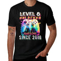 8th Birthday Gamer 8 Year Old Funny Bday Boy Eight Son  Summer-ready Fabric T-Shirt
