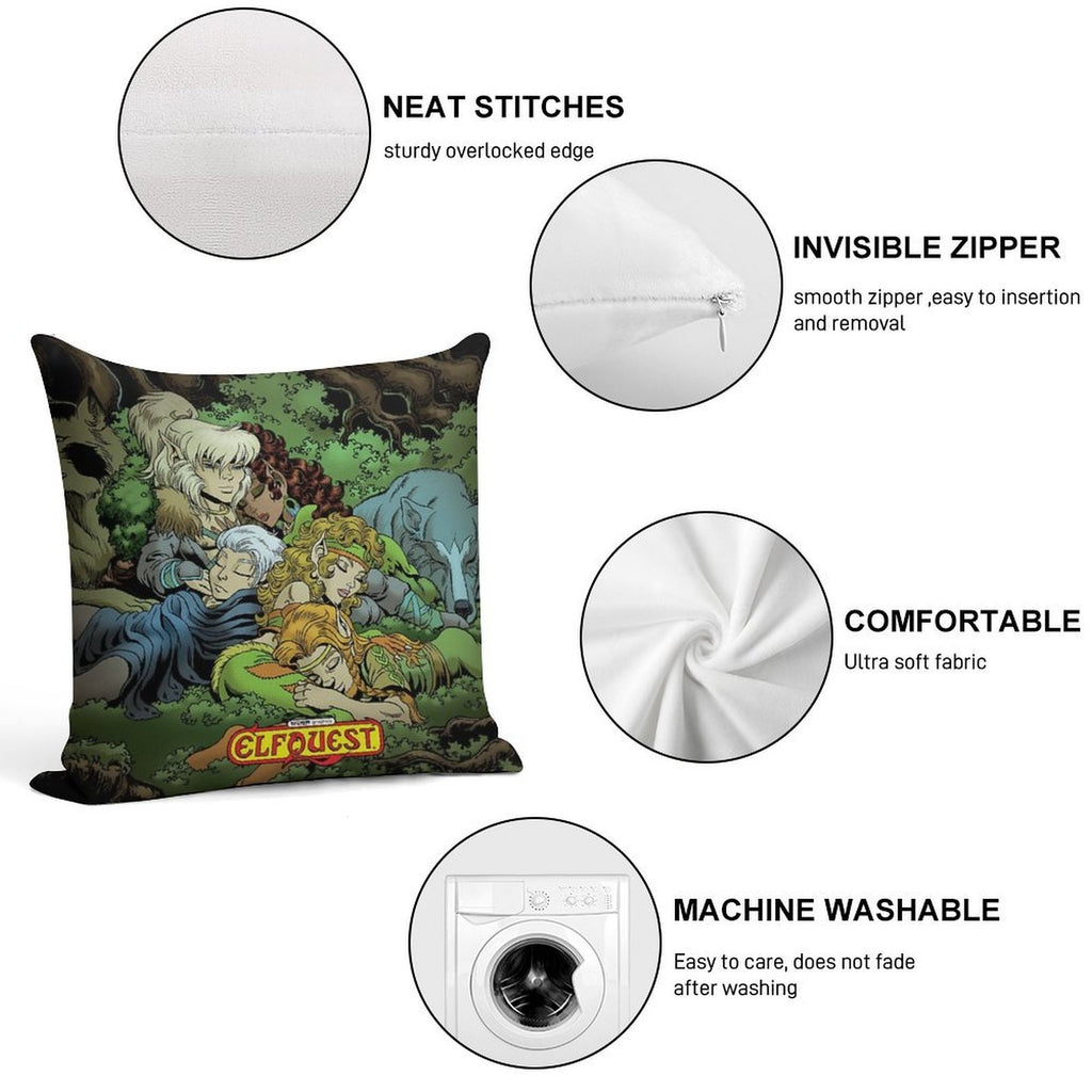 ElfQuest True Peace II Soft Luxury Feel Throw Pillow