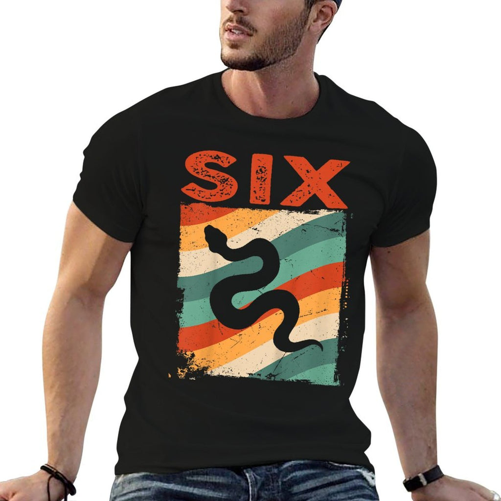 Kids 6 Year Old 6th Birthday Snake Reptile Boys Girls Kids  Trendy Pattern T-Shirt