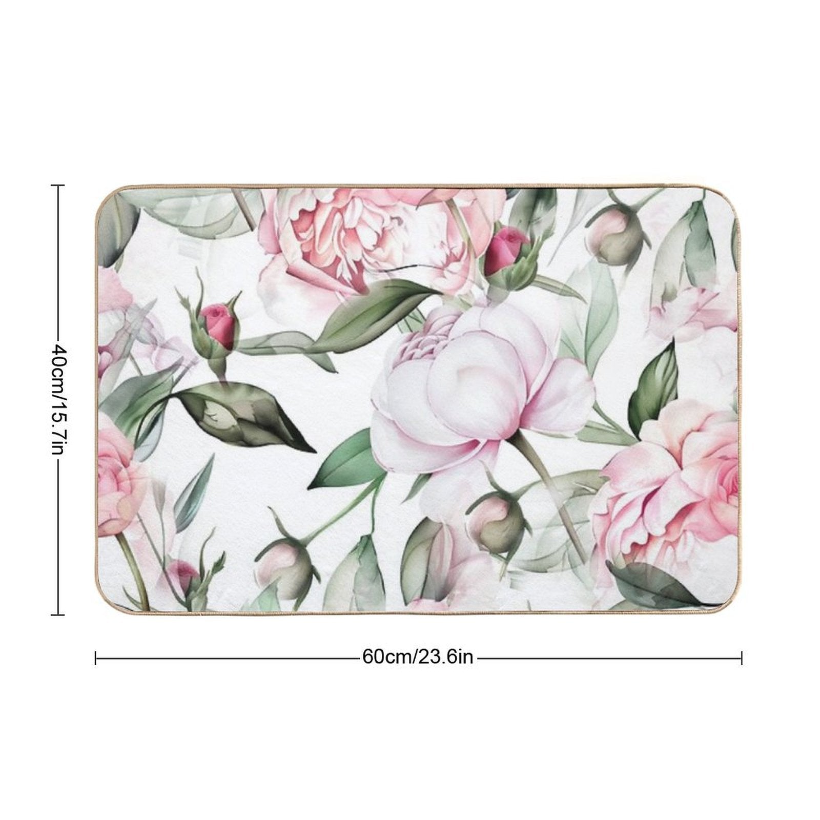 Roses Flowers Nature #pattern #nature  Easy Maintenance Bath Mat