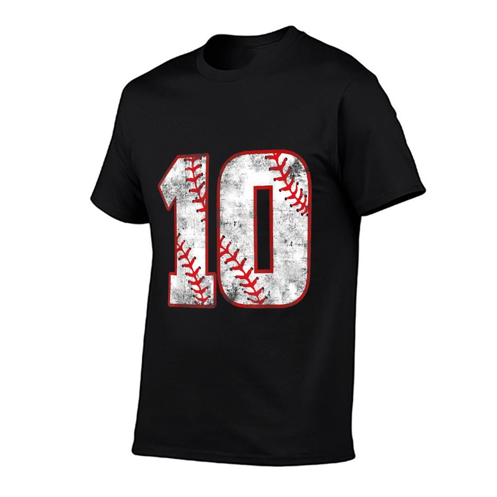 Baseball 10 Jersey 10th Birthday Gifts 10 Year Old Boys Kids  Slim-fit Cut T-Shirt