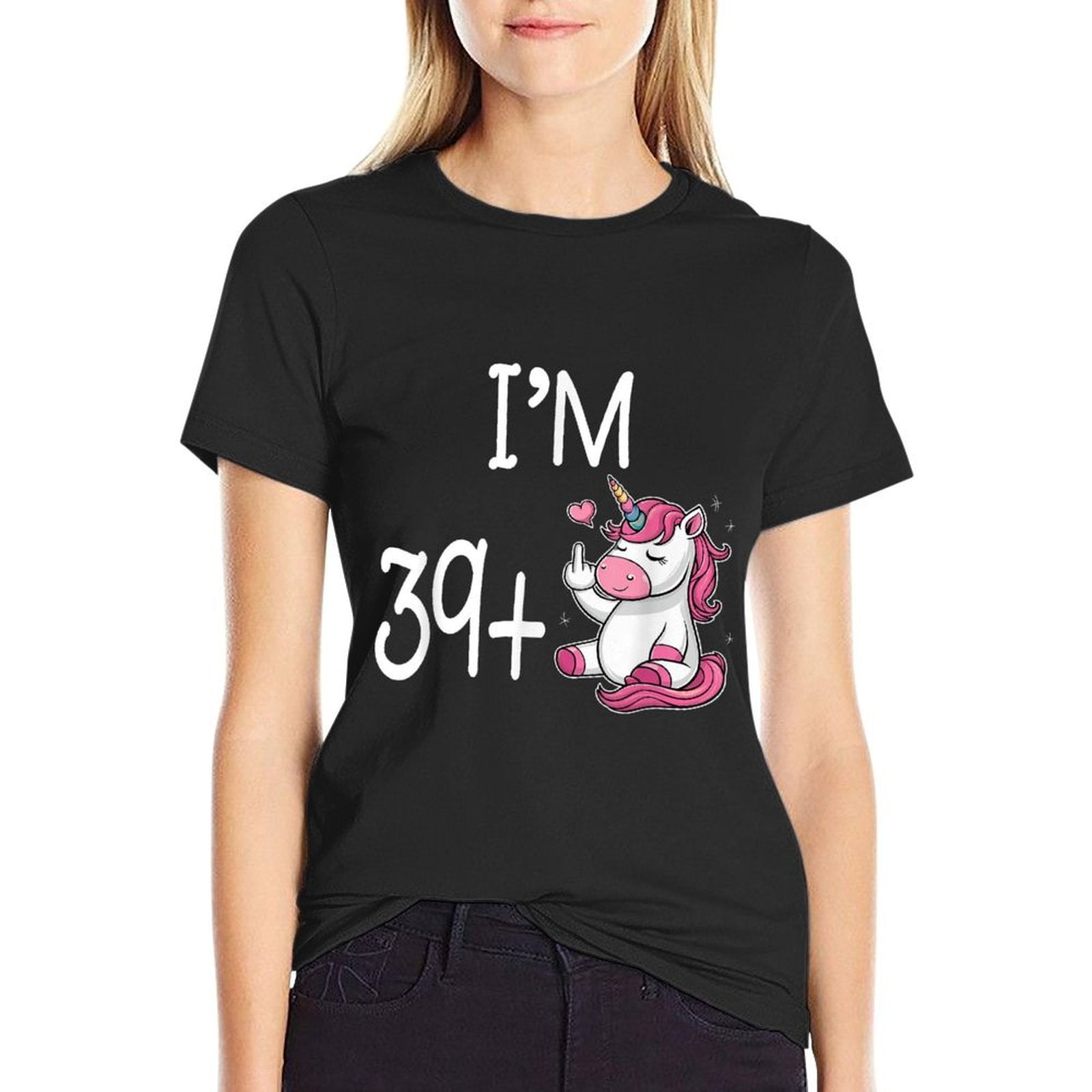 I Am 39 Plus 1 Middle Finger Skeleton 40th Birthday Women  Vintage-inspired T-Shirt