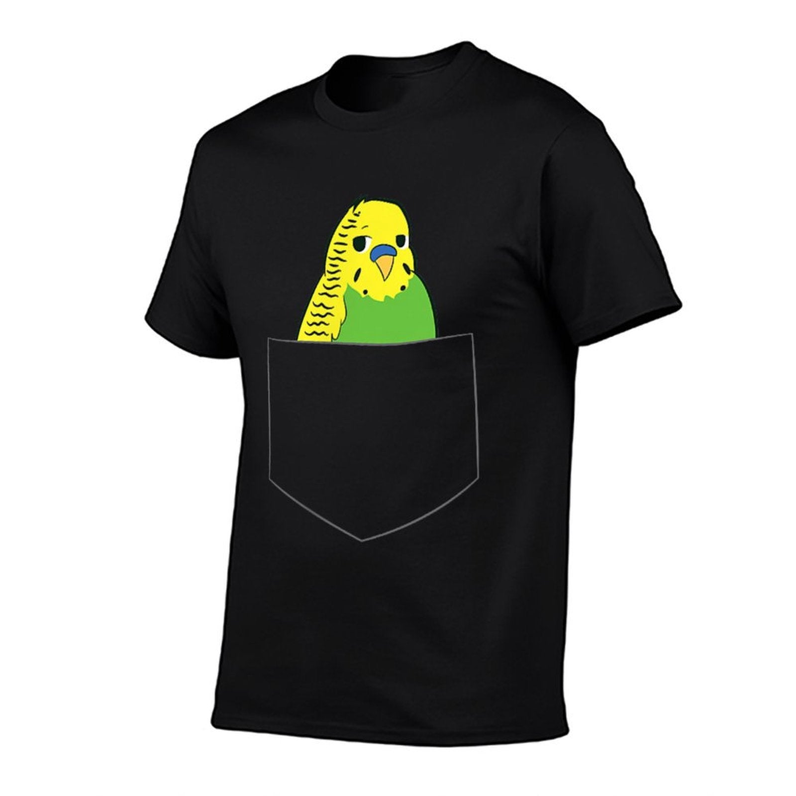 Cute Parakeet In Pocket Budgie Bird In Pocket Budgerigar  Eco-friendly Material T-Shirt