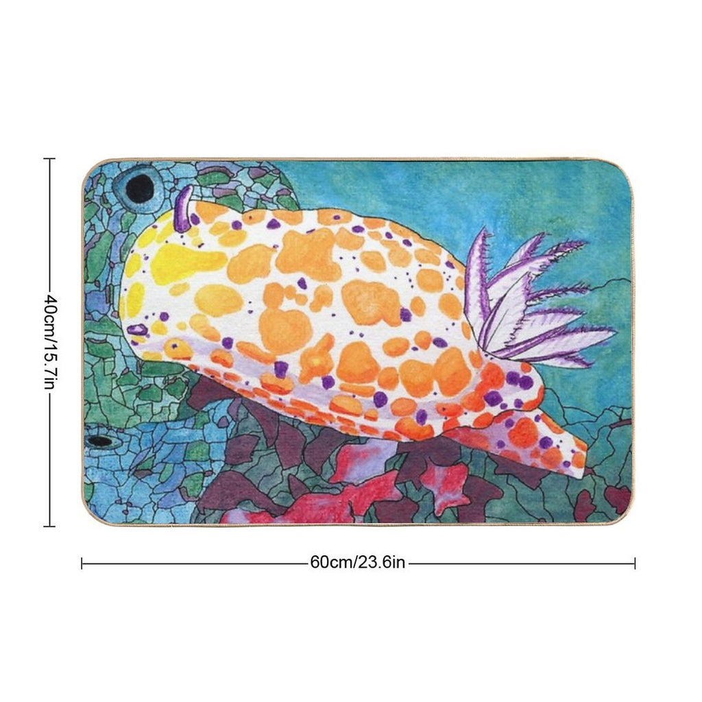 Rudie Nudibranch  Non-Slip Bath Mat
