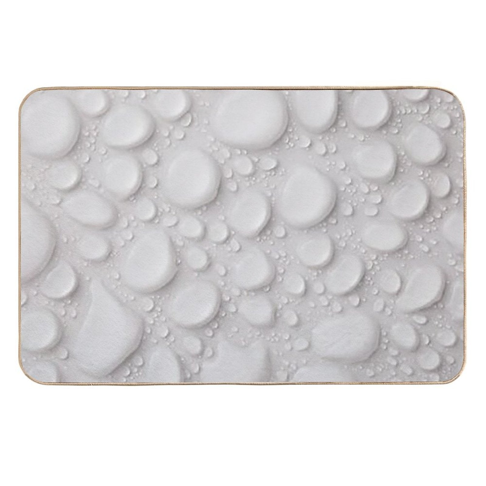 Water Drops, Beads, Rain Drops, Bubbles, White, Clear, Wet, Drenched,  Anti-Trip Bath Mat