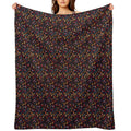 Colorful Leaf Swirl Lightweight Throw Blanket