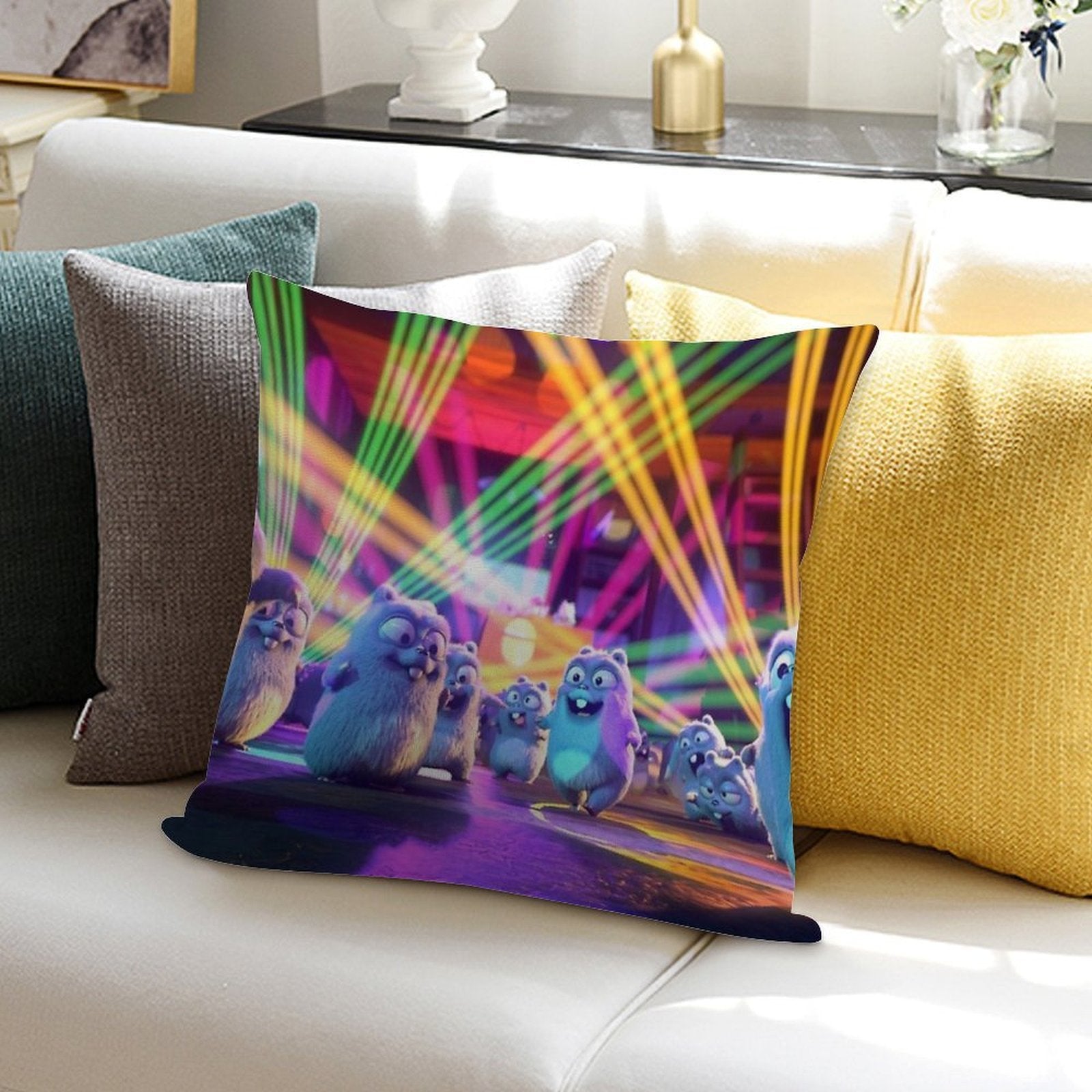 Lemmings Party Soft Anti-Pilling Throw Pillow