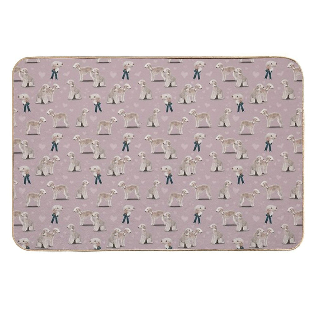 The Bedlington Terrier Dog  Non-Slip Bath Mat