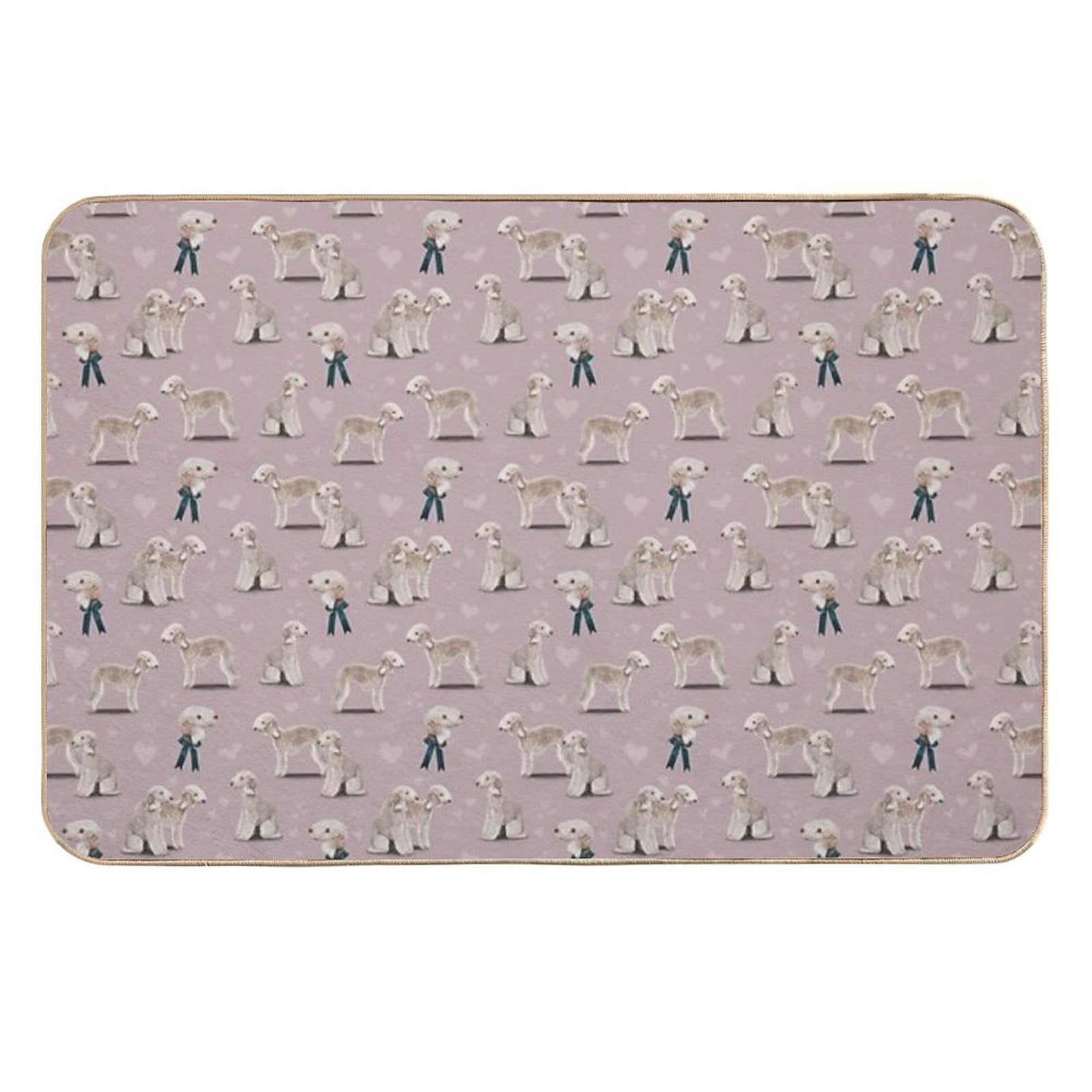The Bedlington Terrier Dog  Non-Slip Bath Mat