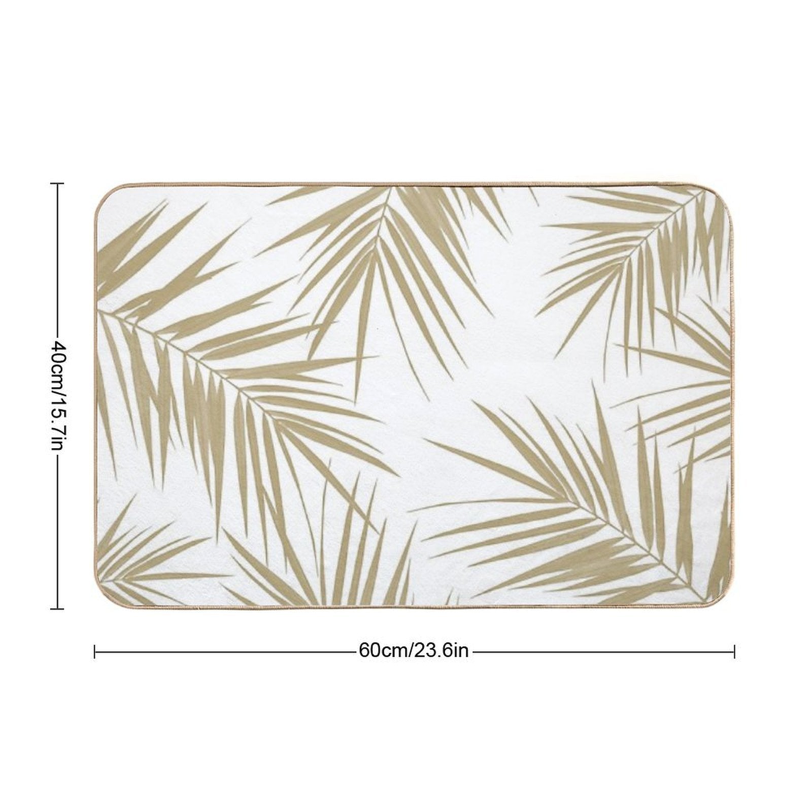 Palm Leaves Cali Finesse #2 #gold #tropical #decor #art  Eco-Friendly Bath Mat