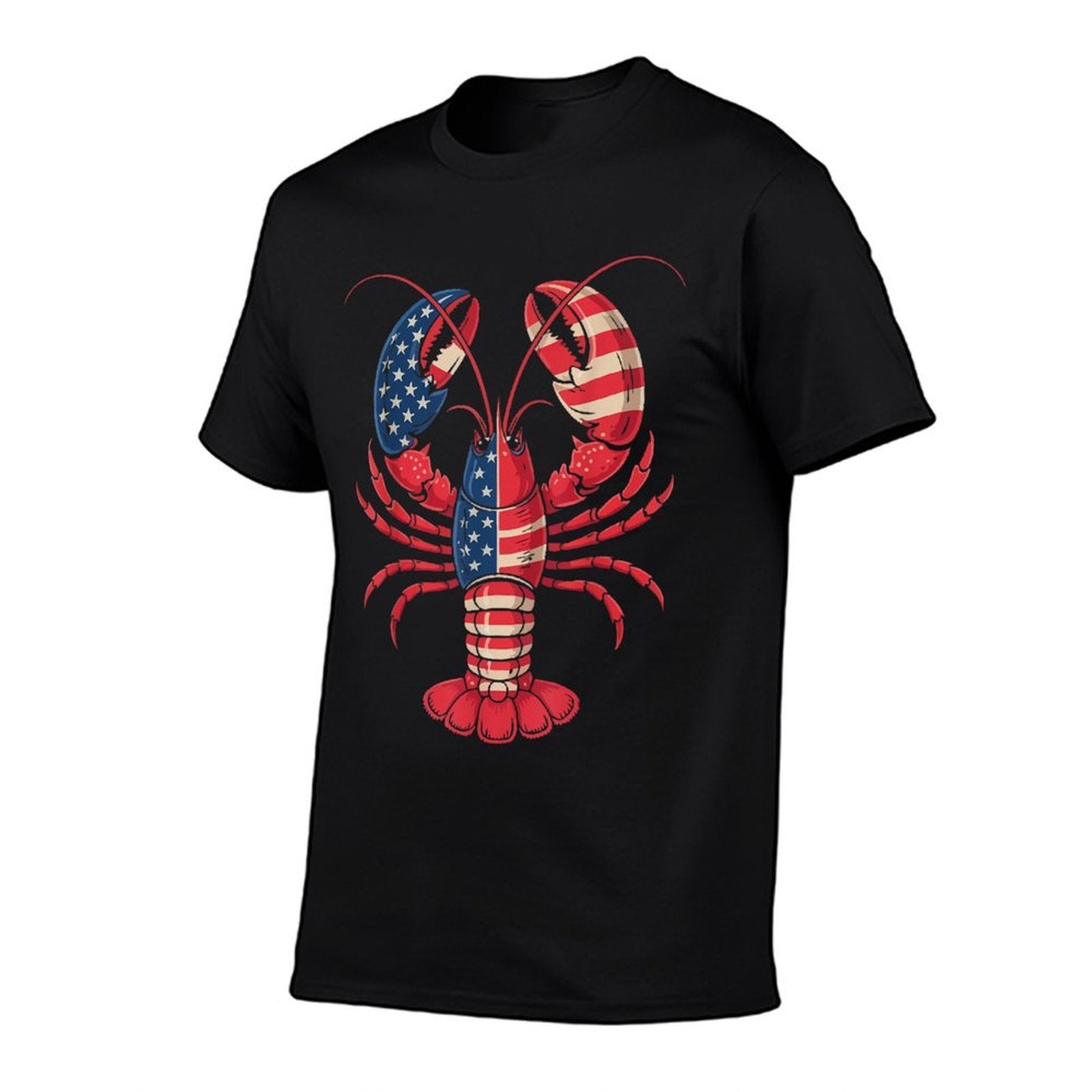 American Lobster Patriotic Crawfish Season 4th of July  Oversized Silhouette T-Shirt