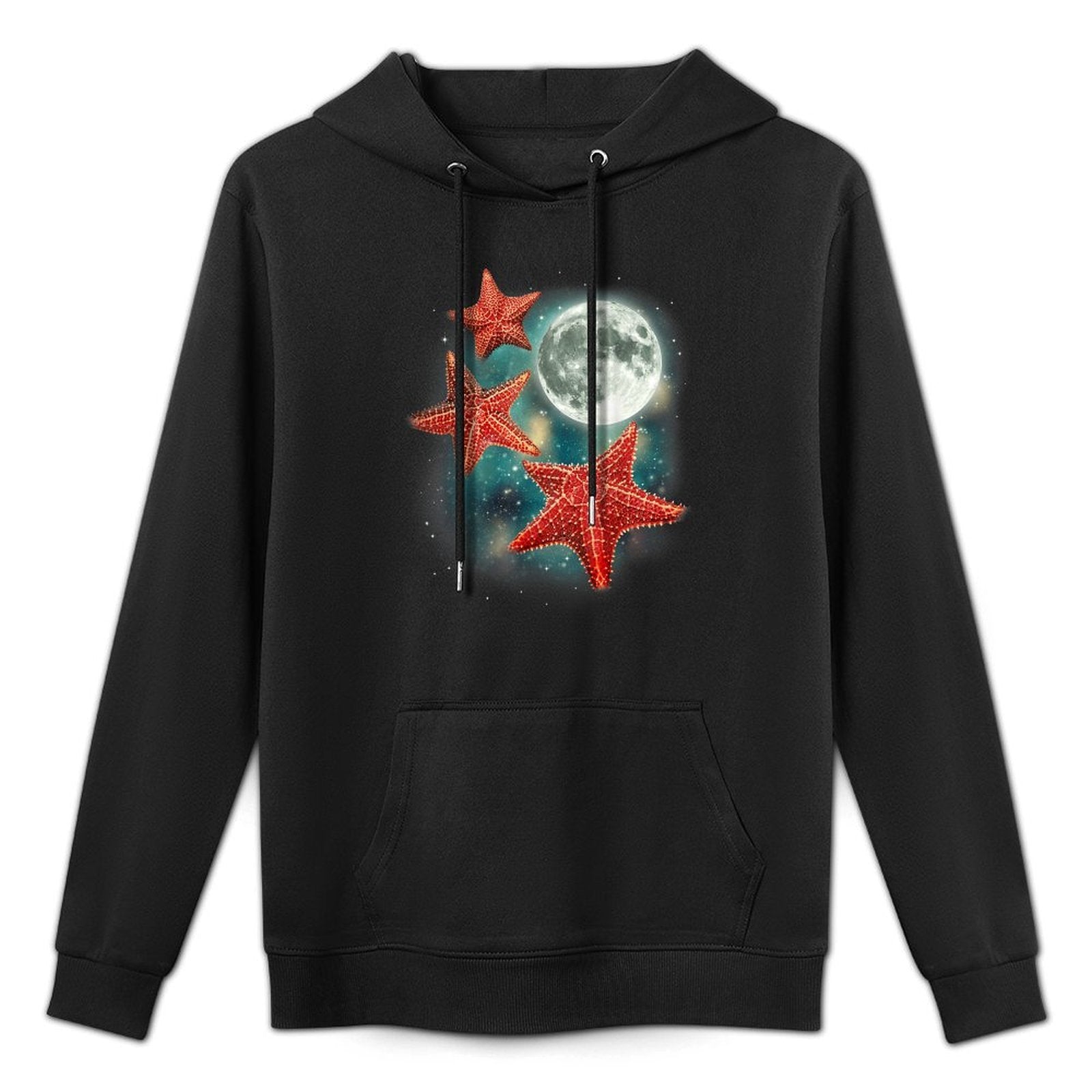 3 Starfish Moon Oceanic Funny Weird Quirky Sea Animals All-Day Comfort Hoodie