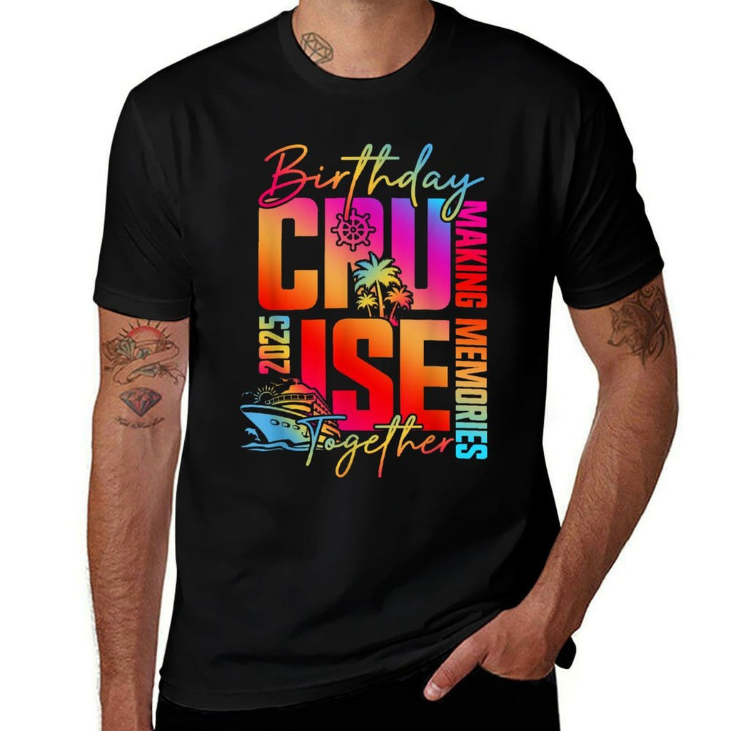 Birthday Cruise 2025 Birthday Trip Family Summer Vacation  Lightweight T-Shirt
