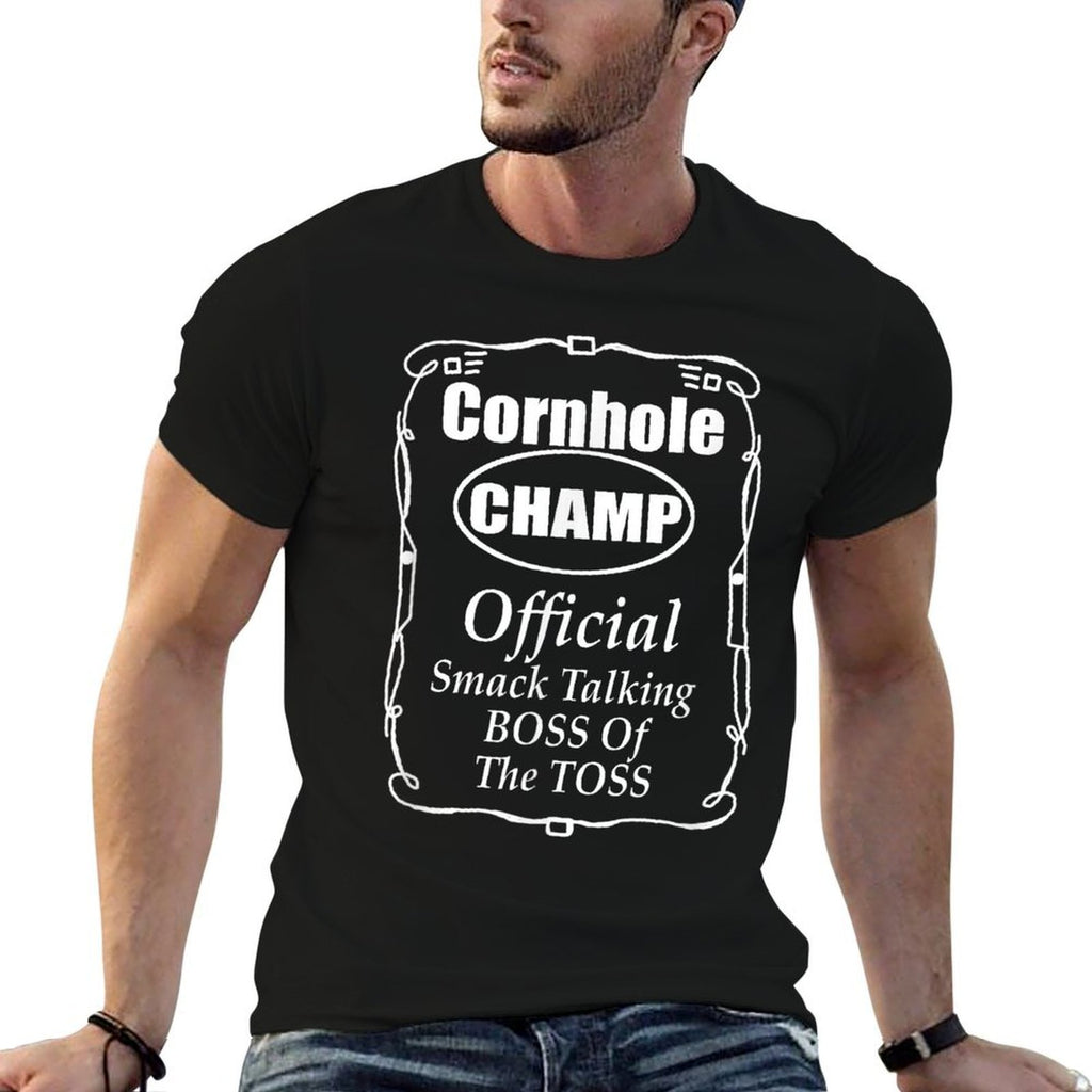 Cornhole Champion Boss of The Toss Cornhole  Summer-ready Fabric T-Shirt