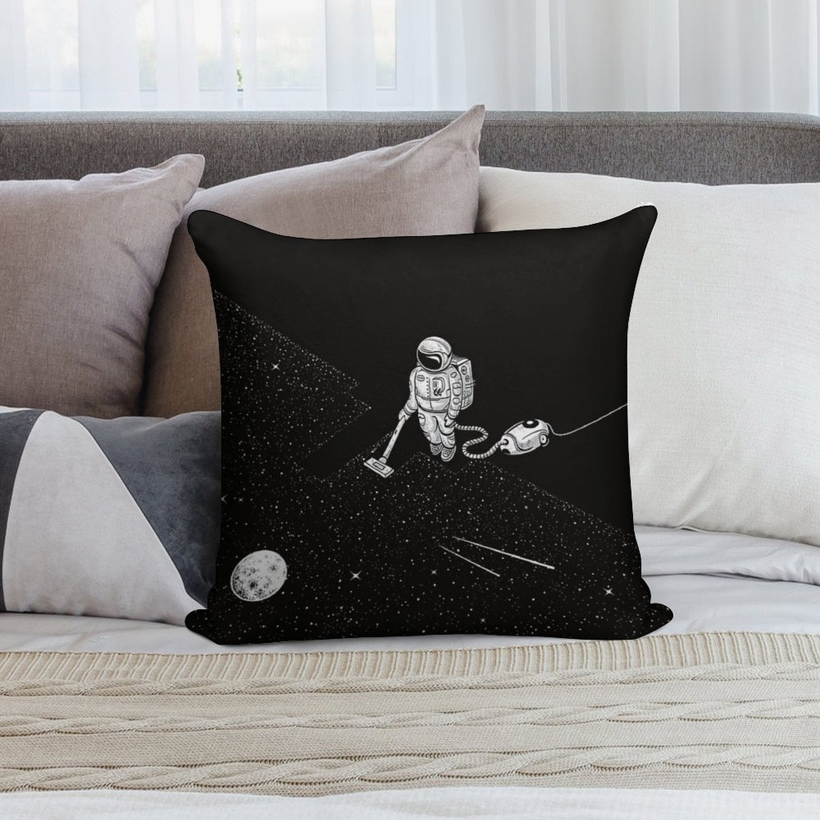 Space Cleaner Soft Style Accent Throw Pillow