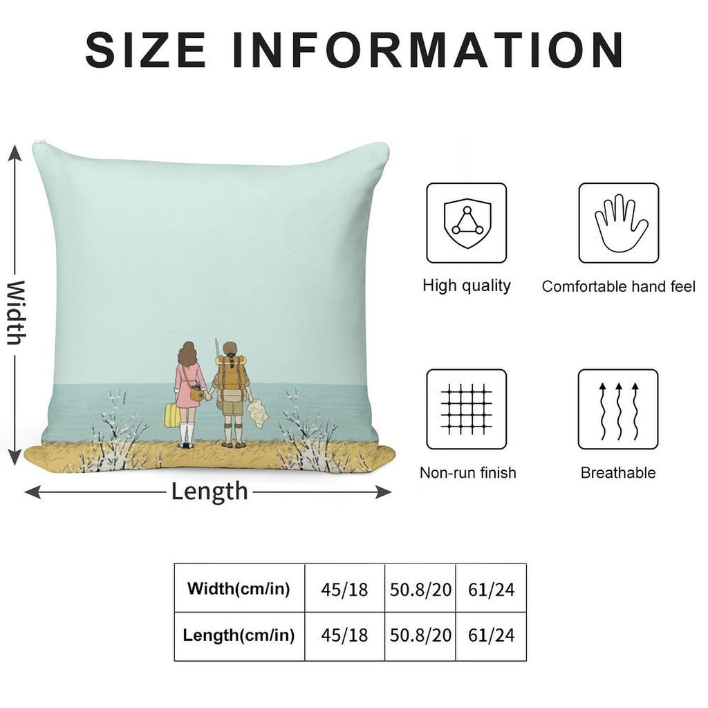 Wes Anderson Movie Soft Bedroom Essential Throw Pillow