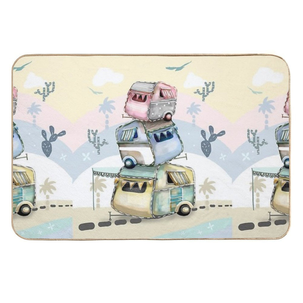 Vintage Caravans  Absorbent Bath Mat