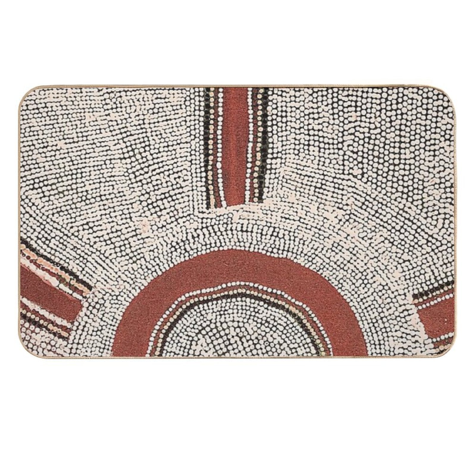 Awesome Aboriginal Dot Art  Easy To Clean Bath Mat