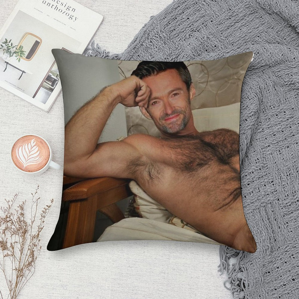 Hugh Jackman Awesome Soft Style Accent Throw Pillow