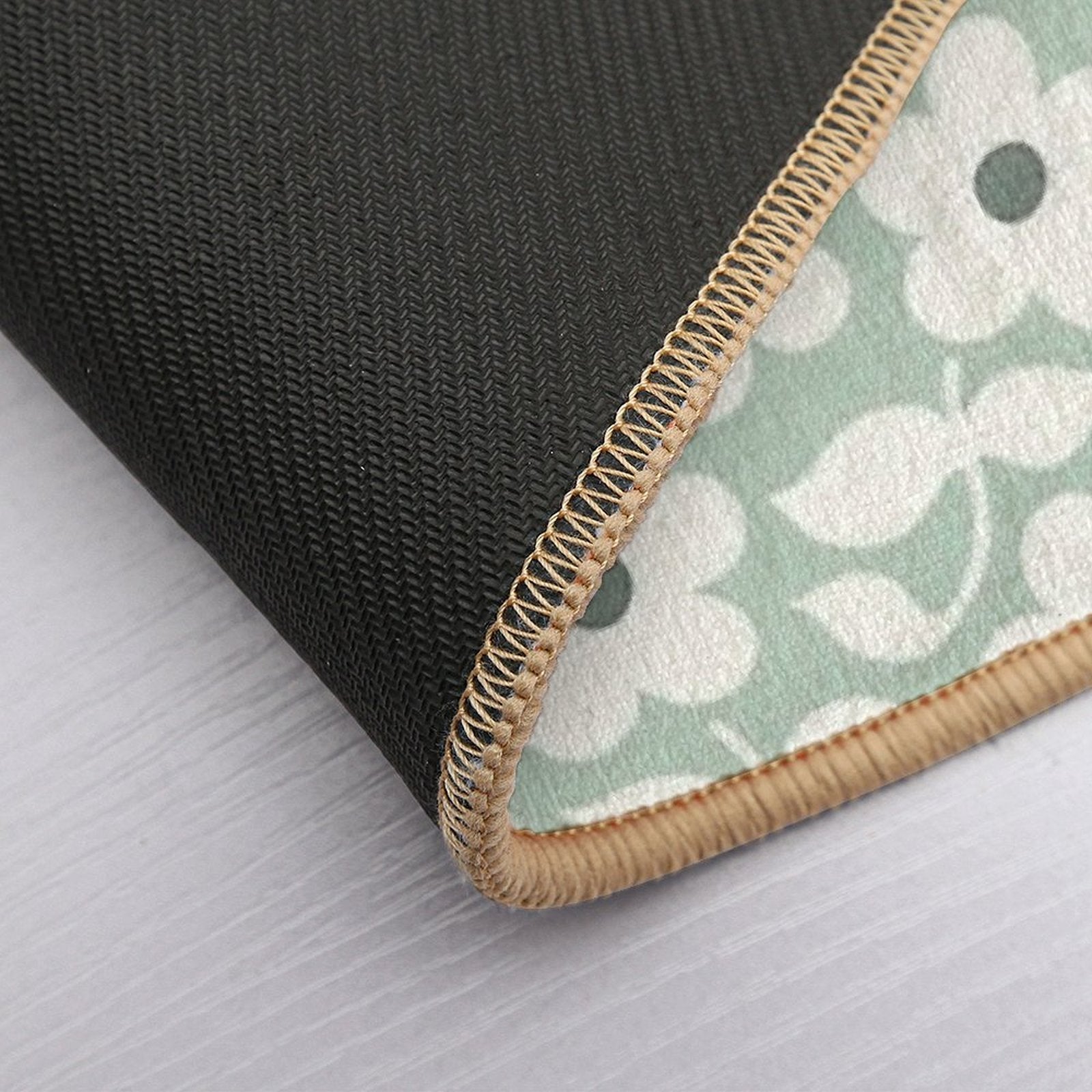 Bold Retro Daisy Flowers – Sage Green – Playful Floral Design  Rapid-Drying Bath Mat