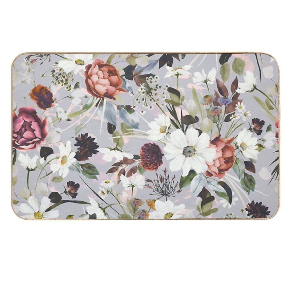 Wild Colorful Garden Bloom  Long-Lasting Bath Mat