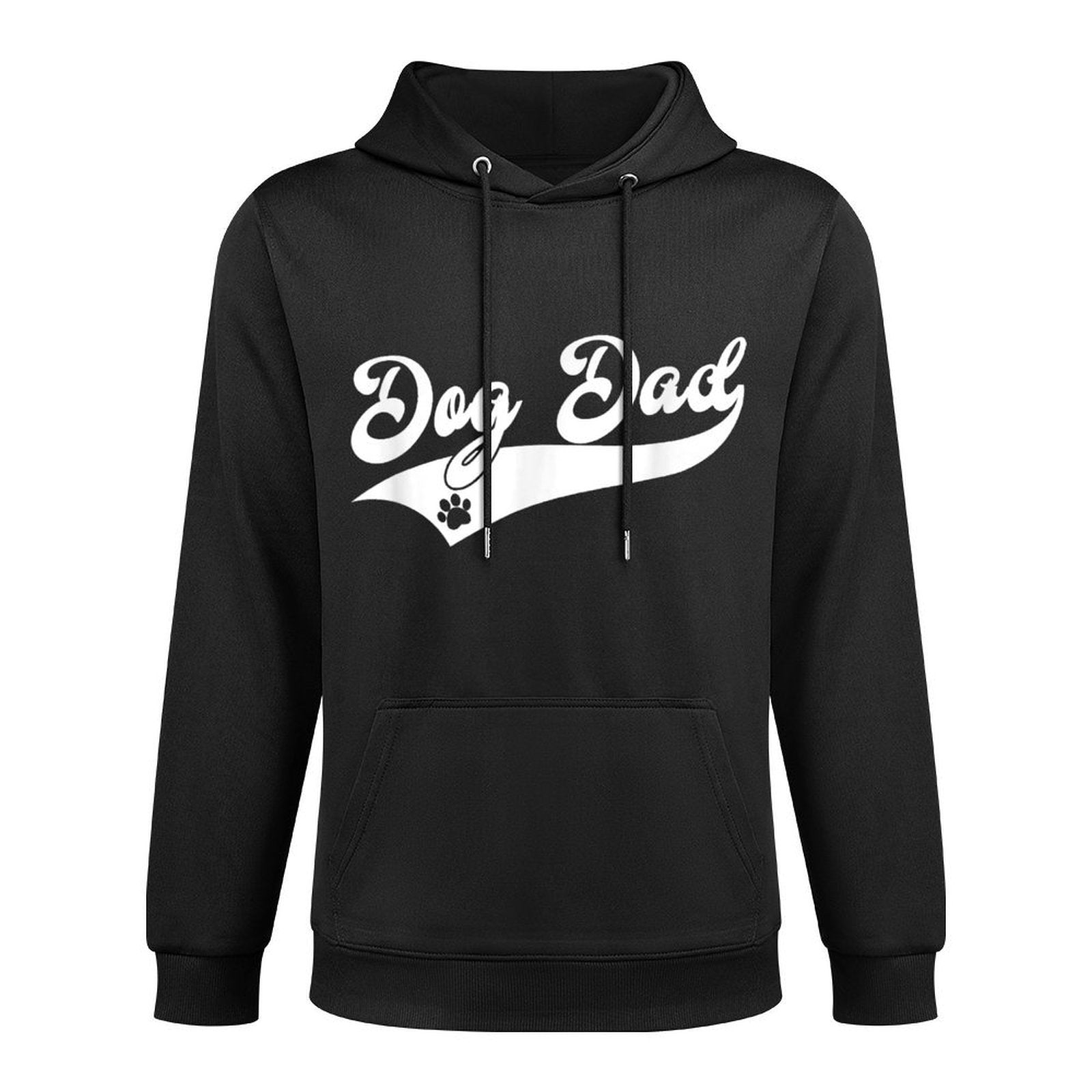 Dog Dad - Athletic Design Style - Funny Dog Paw - Classic Shrink-Resistant Hoodie