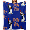 Uh Huh! Chilly Willy Vintage Retro Style Eco-conscious Throw Blanket