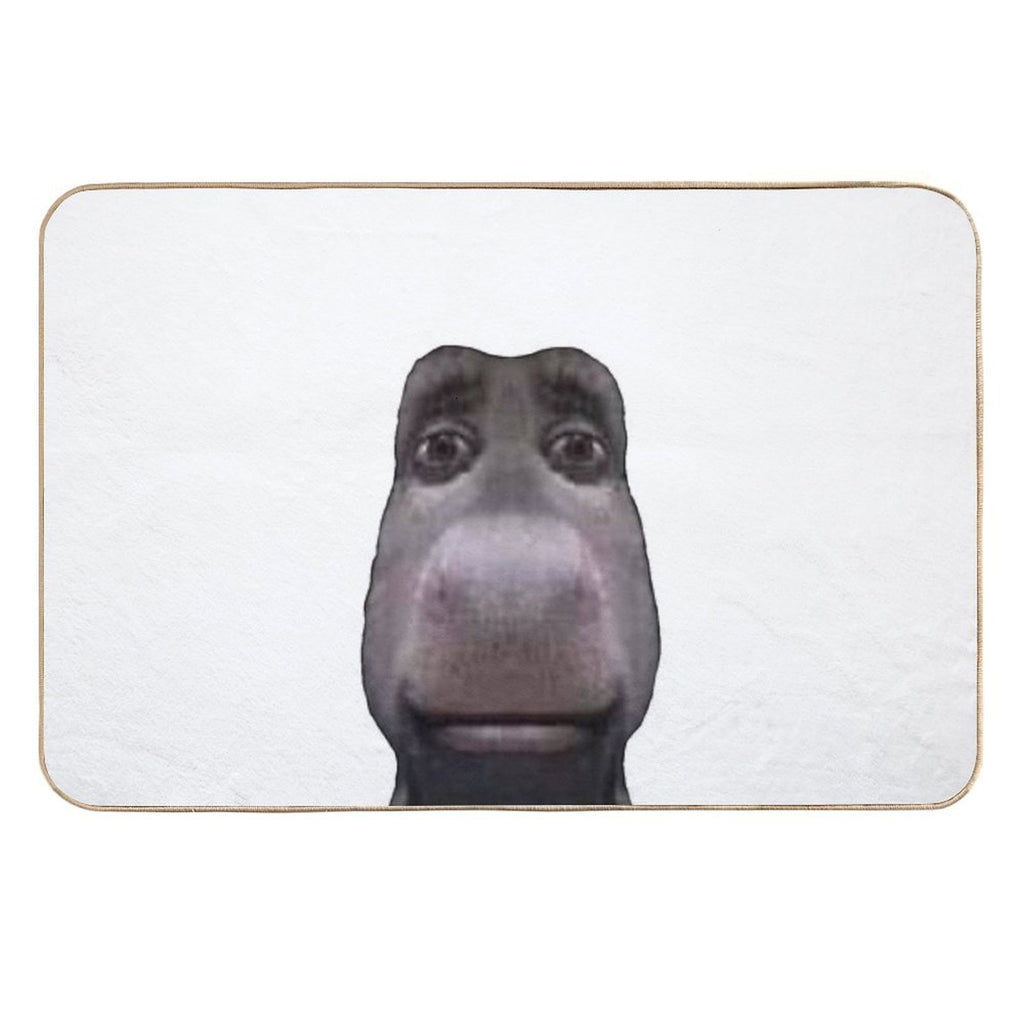 Donkey Stares Into Your Soul  Absorbent Bath Mat