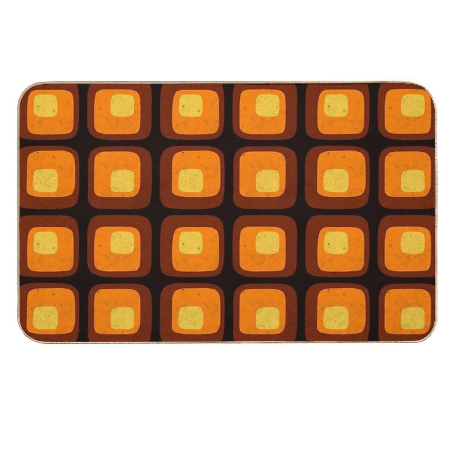 60s Retro Mod  Easy Maintenance Bath Mat