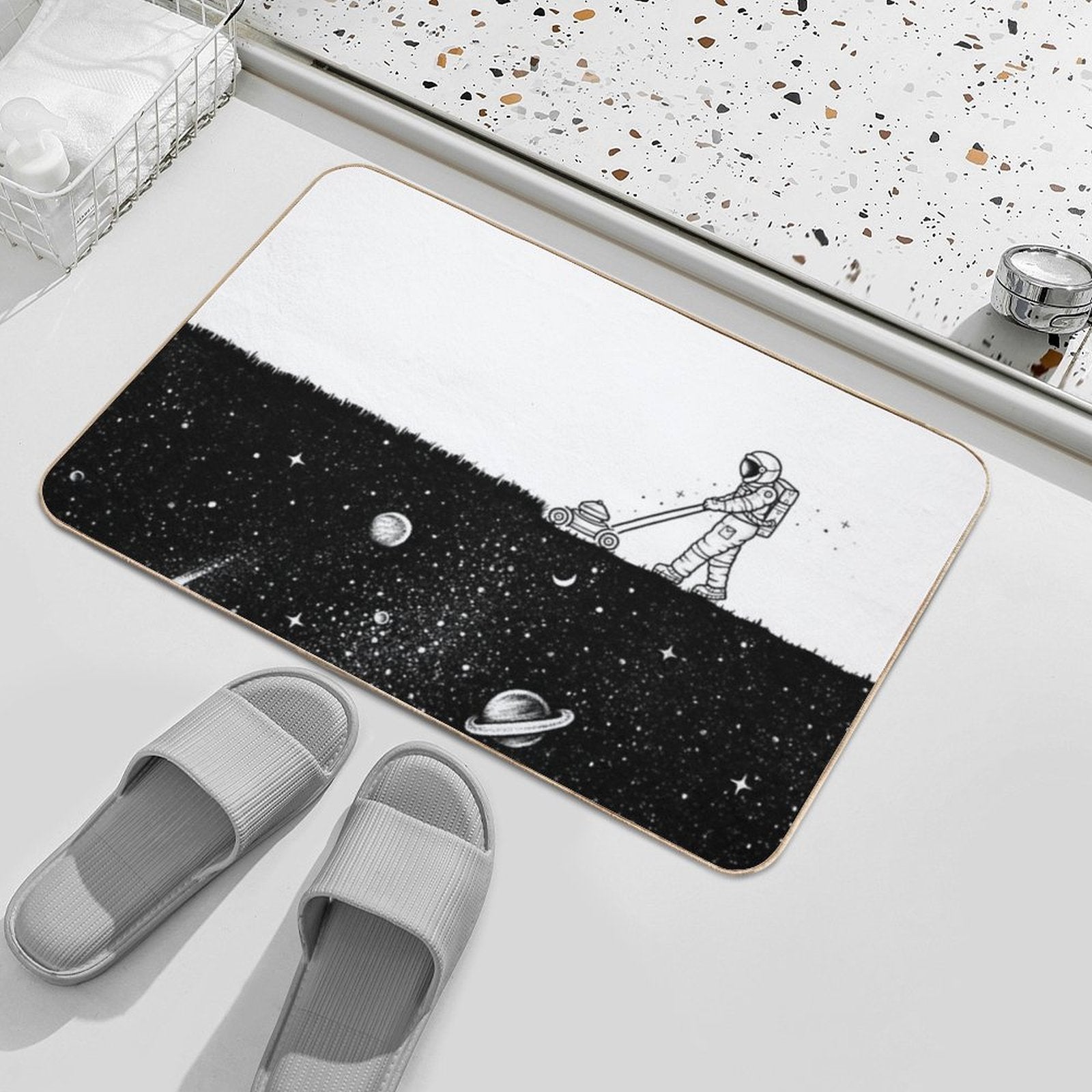 Space Cut  Easy To Clean Bath Mat