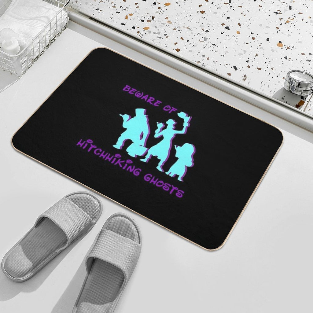 Beware Of Hitchhiking Ghosts  Odorless Bath Mat