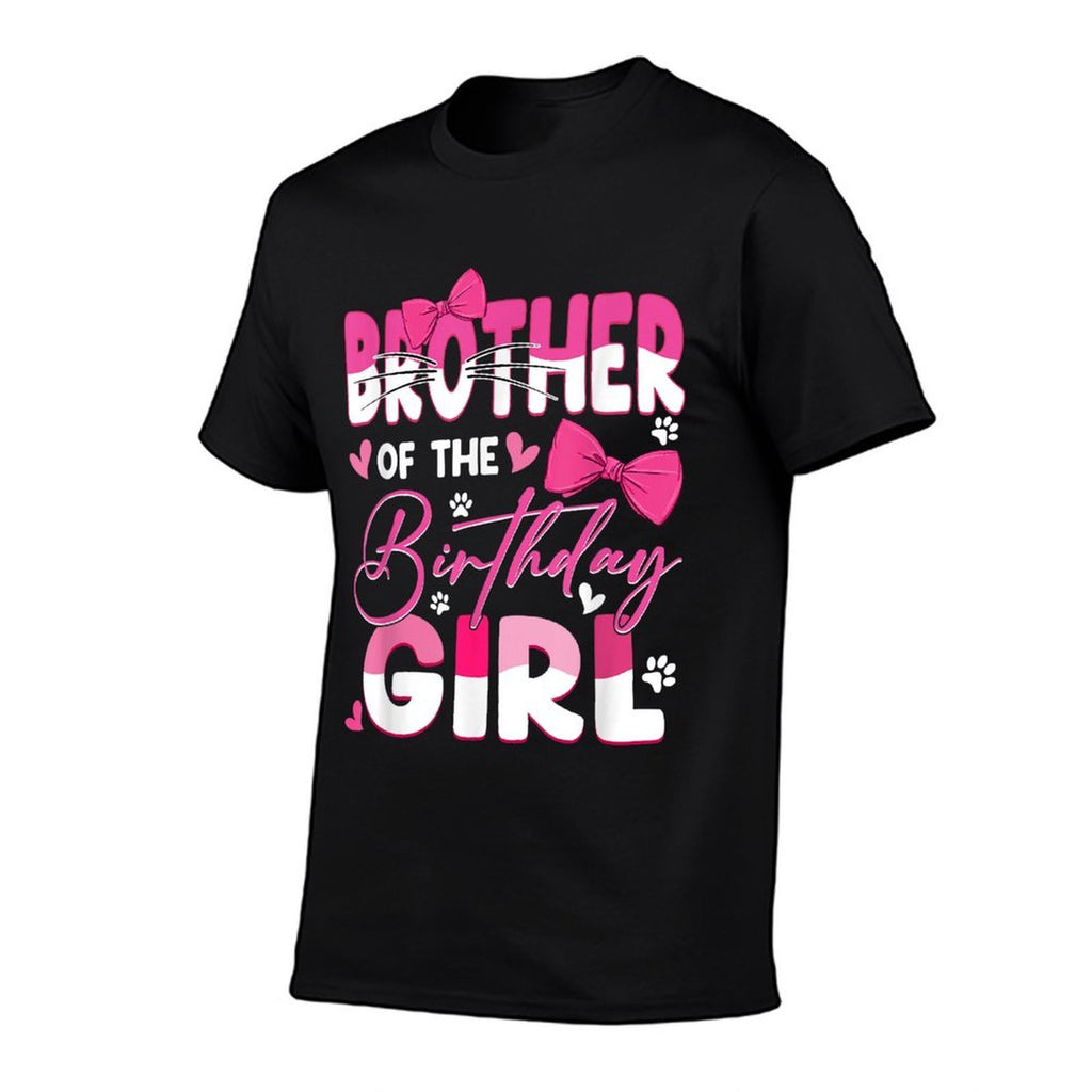 Brother Of The Birthday Girl Cat Kitty Family Matching  Durable T-Shirt