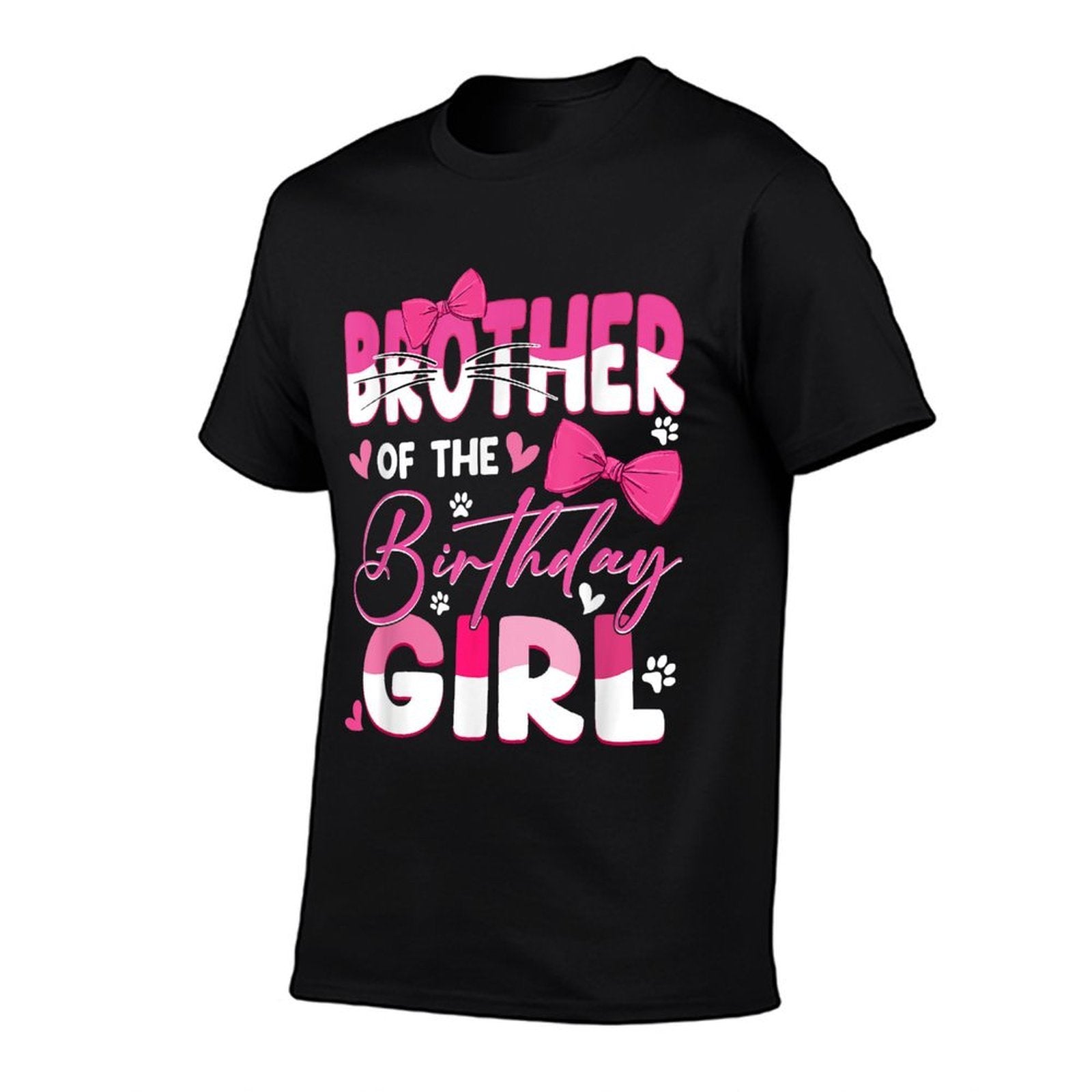 Brother Of The Birthday Girl Cat Kitty Family Matching  Durable T-Shirt