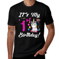 Kids It's My 1st Birthday Unicorn 1 Year Old Girls  Summer-ready Fabric T-Shirt